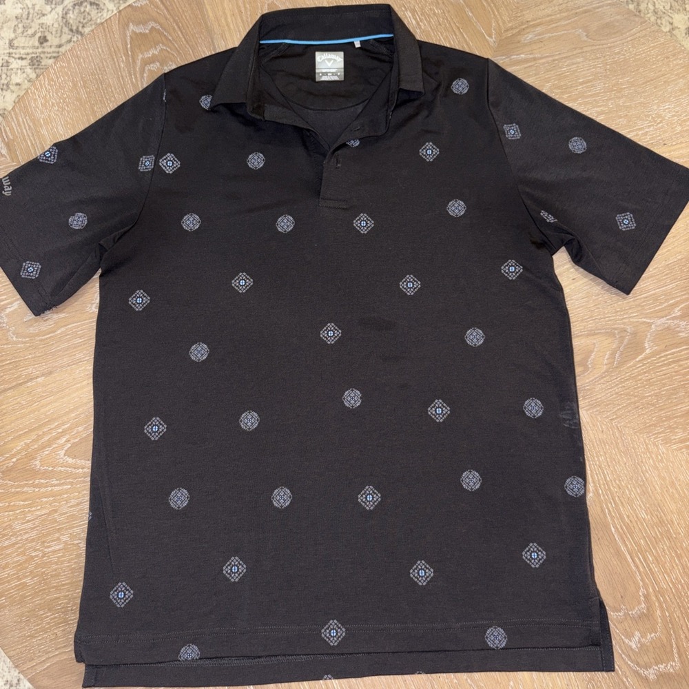 Callaway Golf Opti-Dri Swing Tech Golf Polo Shirt Black Size Small